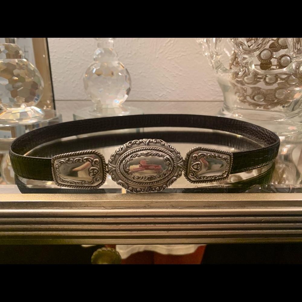 Brighton Leather Silver Buckle